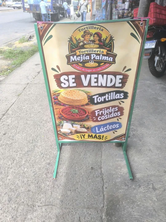 Rótulo de productos de la tortillería